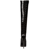 Vinyl 16 cm DAGGER-3060 fetisch overknee stiefel glänzend