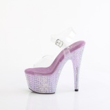 Violet 18 cm BEJEWELED-708RRS Pole dance high heels shoes rhinestones platform