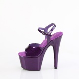 Violett 18 cm ADORE-709GP glitter plateau high heels sandaletten