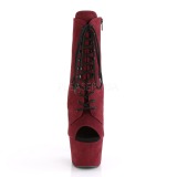 Weinrot faux suede 18 cm ADORE-1021FS pole dance ankle boots