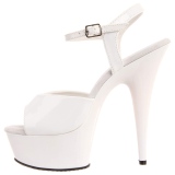 Weiss 15 cm DELIGHT-609 pleaser high heels mit plateau
