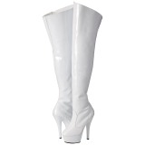 Weiss 15 cm KISS-3010 overknee stiefel mit plateausohle