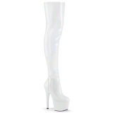 Weiss 18 cm ADORE-3000HWR Hologramm poledance overkneestiefel