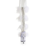 Weiss 18 cm ADORE-728F exotic pole sandaletten mit federn