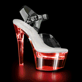 Weiss 18 cm FLASHDANCE-708 stripper sandaletten mit LED licht