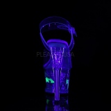 Weiss 18 cm MOON-708RSS Neon plateau high heels