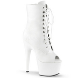 Weiss Kunstleder 18 cm ADORE-1021 damen stiefeletten plateausohle