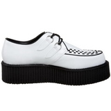 Weiss Kunstleder V-CREEPER-502 Plateau Creepers Schuhe Herren