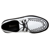 Weiss Kunstleder V-CREEPER-502 Plateau Creepers Schuhe Herren