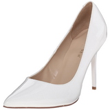 Weiss Lack 10 cm CLASSIQUE-20 High Heels Pumps für Männer