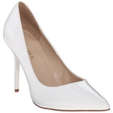 Weiss Lack 10 cm CLASSIQUE-20 High Heels Pumps für Männer