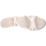 Weiss Lack 12 cm FLAIR-436 High Heels Damenschuhe für Herren