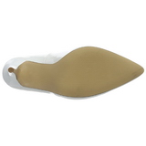 Weiss Lack 13 cm AMUSE-20 spitze pumps mit stiletto absatz