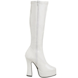 Weiss Lack 13 cm ELECTRA-2000Z High Heels Damenstiefel für Männer