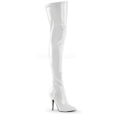 Weiss Lack 13 cm SEDUCE-3000 overknee high heels stiefel