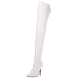 Weiss Lack 13 cm SEDUCE-3000 overknee high heels stiefel