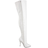 Weiss Lack 13 cm SEDUCE-3010 Overknee Stiefel für Männer