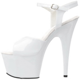 Weiss Lack 18 cm ADORE-709 Plateau High Heel Schuhe