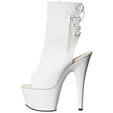 Weiss Lack 18 cm Pleaser ADORE-1018 Plateau Stiefeletten