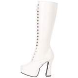 Weiss Matt 13 cm ELECTRA-2020 High Heels Damenstiefel für Männer