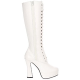 Weiss Matt 13 cm ELECTRA-2020 High Heels Damenstiefel für Männer