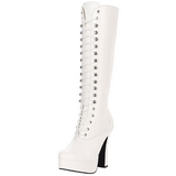 Weiss Matt 13 cm ELECTRA-2020 High Heels Damenstiefel für Männer