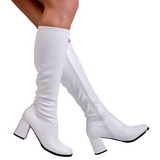 Weiss Matt 7,5 cm GOGO-300 High Heels Damenstiefel für Männer