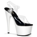 Weiss Neon 18 cm ADORE-708UV Plateau High Heels