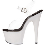 Weiss Neon 18 cm ADORE-708UV Plateau High Heels