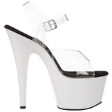 Weiss Neon 18 cm ADORE-708UV Plateau High Heels