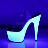 Weiss Neon 18 cm ADORE-708UV Plateau High Heels