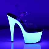 Weiss Neon 18 cm ADORE-708UV Plateau High Heels