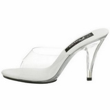 Weiss Transparent 11 cm CARESS-401 Damen Mules Schuhe