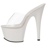 Weiss Transparent 18 cm ADORE-701 Plateau High Mules