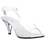 Weiss Transparent 8 cm Pleaser BELLE-308 High Heels
