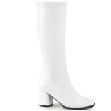 Weiss Vegan 7,5 cm GOGO-300-2 stiefel mit blockabsatz
