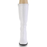 Weiss Vegan 7,5 cm GOGO-300-2 stiefel mit blockabsatz