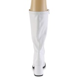 Weiss Vegan 7,5 cm GOGO-300-2 stiefel mit blockabsatz