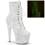 Weiss glitter 18 cm ADORE-1020GDLG pole dance ankel boots