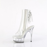 Weiss transparent 15 cm DELIGHT-1018C exotic pole dance stiefeletten