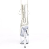 Weiss transparent 18 cm ADORE-1016C-2 exotic pole dance stiefeletten