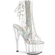 Weiss transparent 18 cm ADORE-1018C-2 exotic pole dance stiefeletten