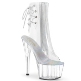 Weiss transparent 18 cm ADORE-1018C exotic pole dance stiefeletten