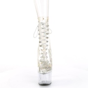 Weiss transparent 18 cm ADORE-1020C-2 exotic pole dance stiefeletten