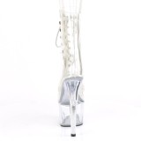 Weiss transparent 18 cm ADORE-1020C exotic pole dance stiefeletten