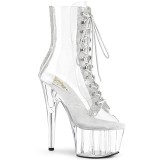 Weiss transparent 18 cm ADORE-1021C-2 exotic pole dance stiefeletten