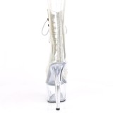 Weiss transparent 18 cm ADORE-1021C-2 exotic pole dance stiefeletten