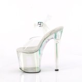 Weiss transparent 19 cm ENCHANT-708HT plateauschuhe high heels