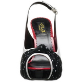 Weisse Punkten 12 cm retro vintage BETTIE-09 Plateau Damenpumps