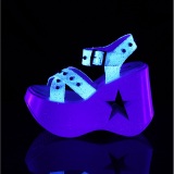 White 13 cm Demonia DYNAMITE-02 lolita sandals wedge sandals